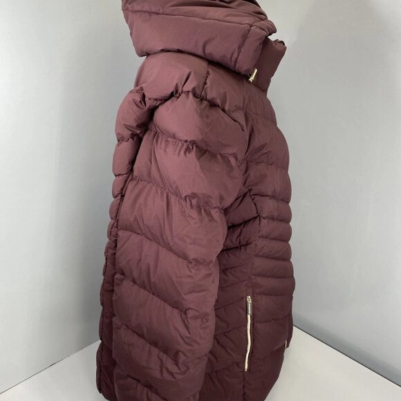 NEW MICHAEL KORS Women’s Packable Hooded Puffer Coat – Burgundy - Picture 8 of 11